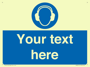 Custom Ear Protection Sign